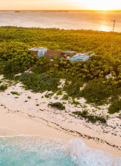 Sunset over the Campechen lagoon in Sian Ka'an