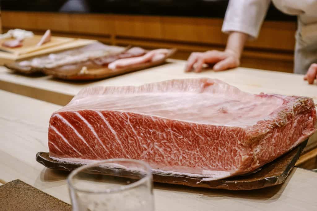 Tuna at Sushi Ginza Onodera in Los Angeles, California