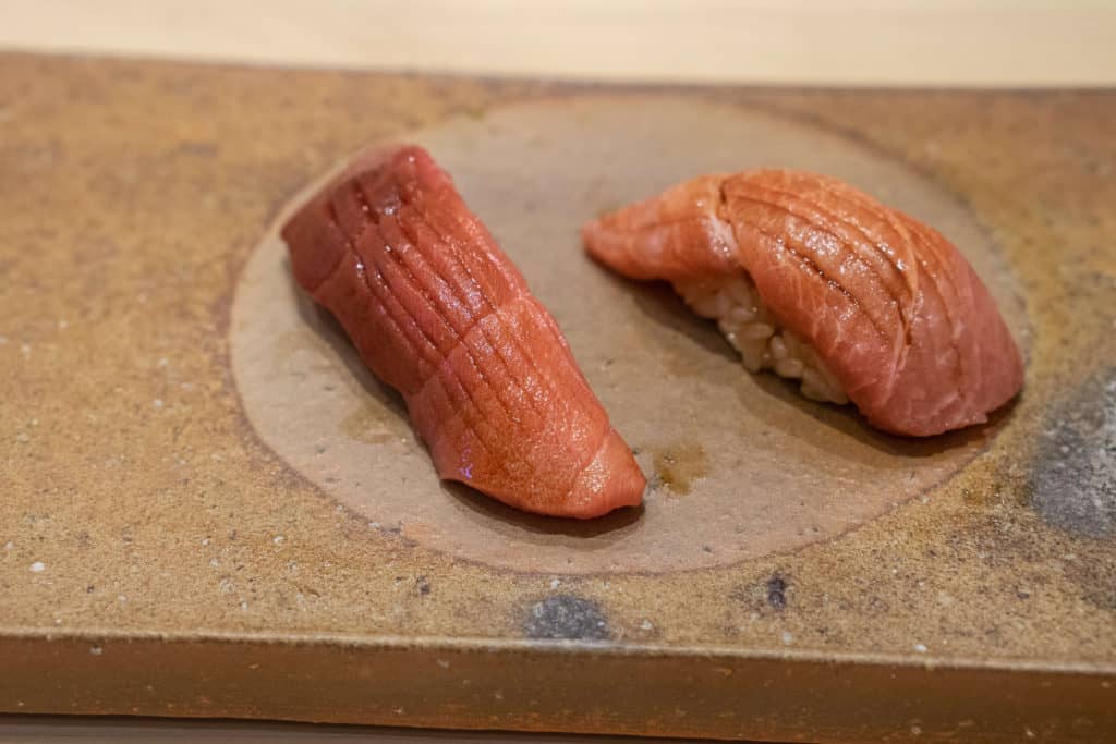 Bluefine nigiri | Dining at Sushi Ginza Onodera in Los Angeles