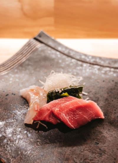 Sashimi salad with bluefin tuna at Rebel Omakase in Laguna Beach