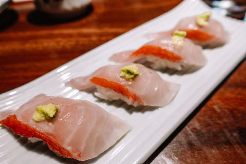 Red snapper nigiri | Dining at Ootoro Sushi in Irvine, California