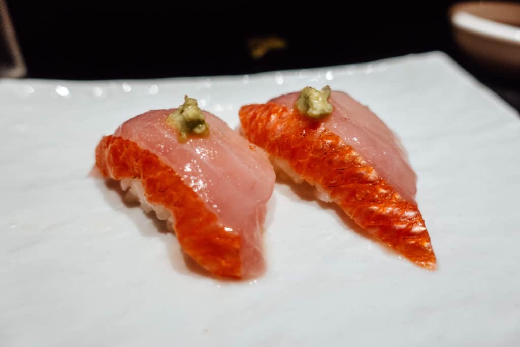 Red snapper nigiri | Dining at Ootoro Sushi in Irvine, California