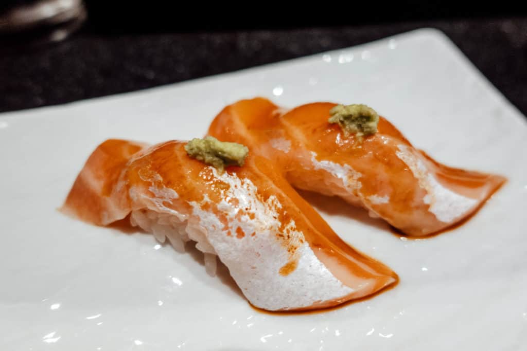 Salmon nigiri | Dining at Ootoro Sushi in Irvine, California