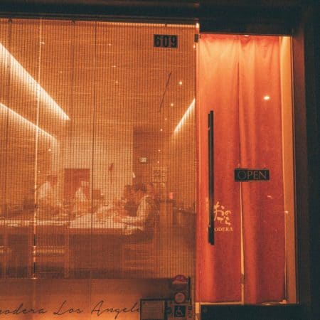 Entrance of Sushi Ginza Onodera in Los Angeles