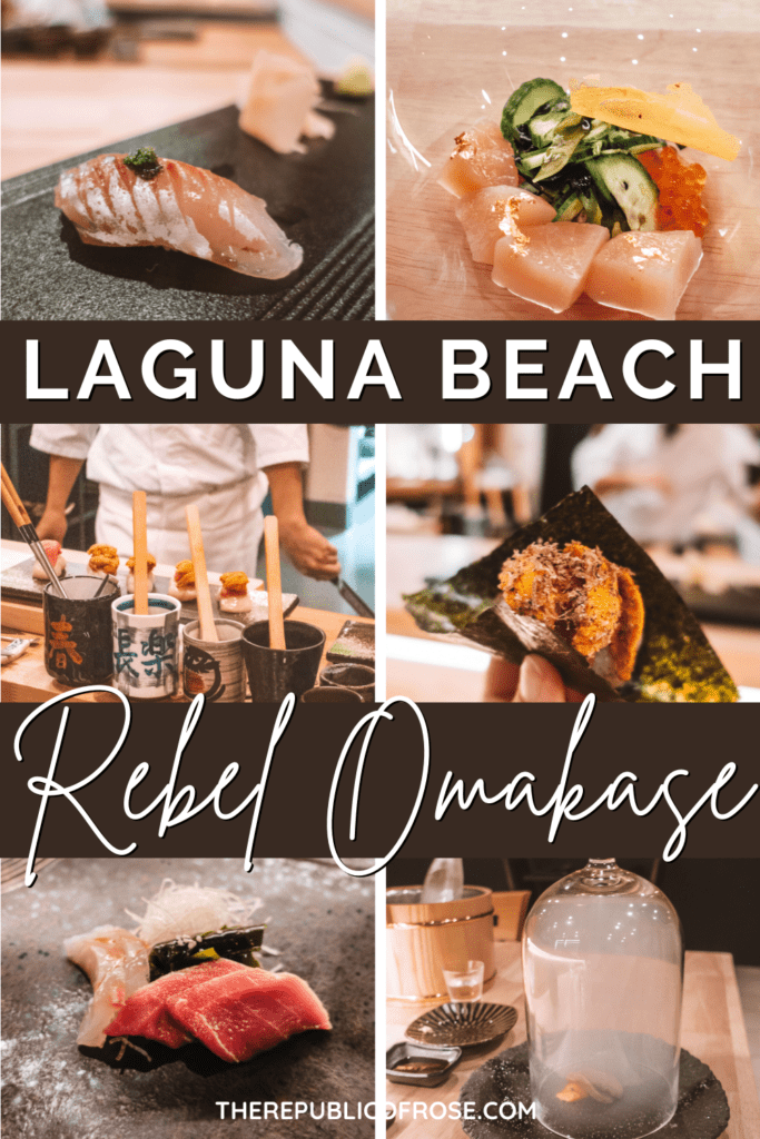 Dining at Rebel Omakase Sushi in Laguna Beach, California