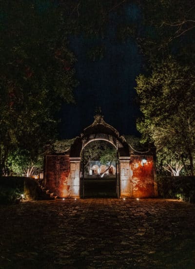 Chable Yucatan Hacienda at night