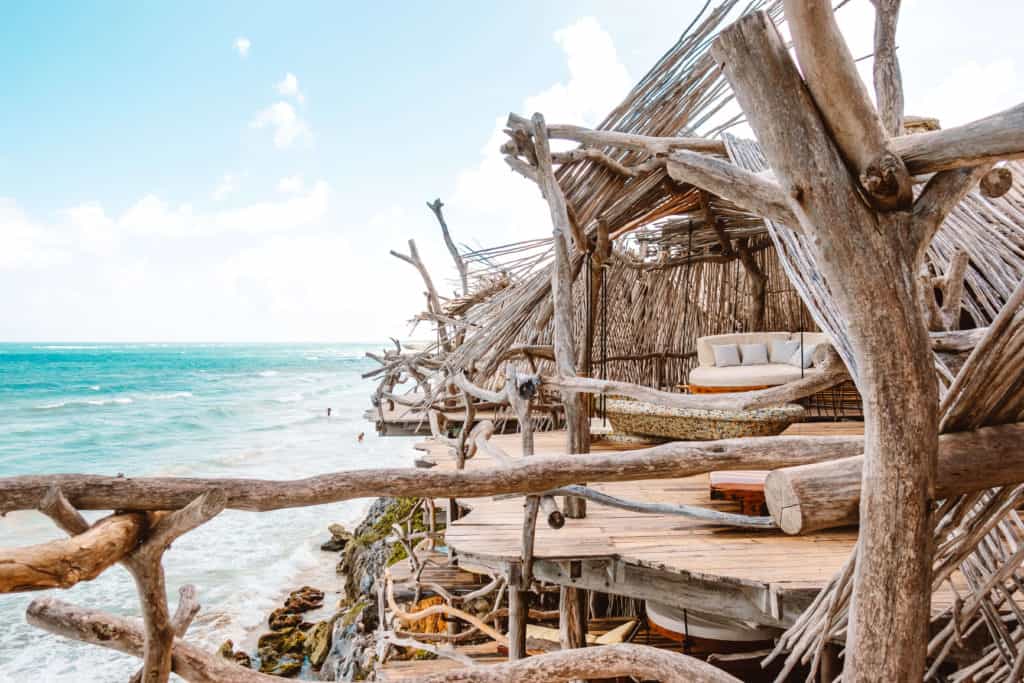 Sea views from the Sky Villa at Azulik in Tulum, Mexico