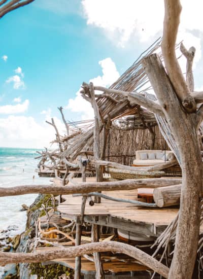 Sea views from the Sky Villa at Azulik in Tulum, Mexico