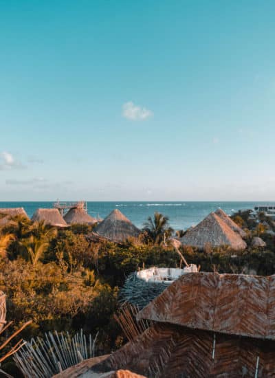 View from the rooftop nest at Kin Toh at Azulik in Tulum, Mexico