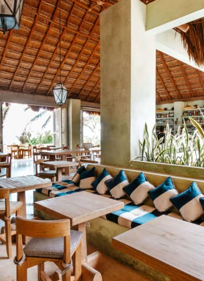 Restaurant at Hotel Panamera Beach Club in Tulum, Mexico