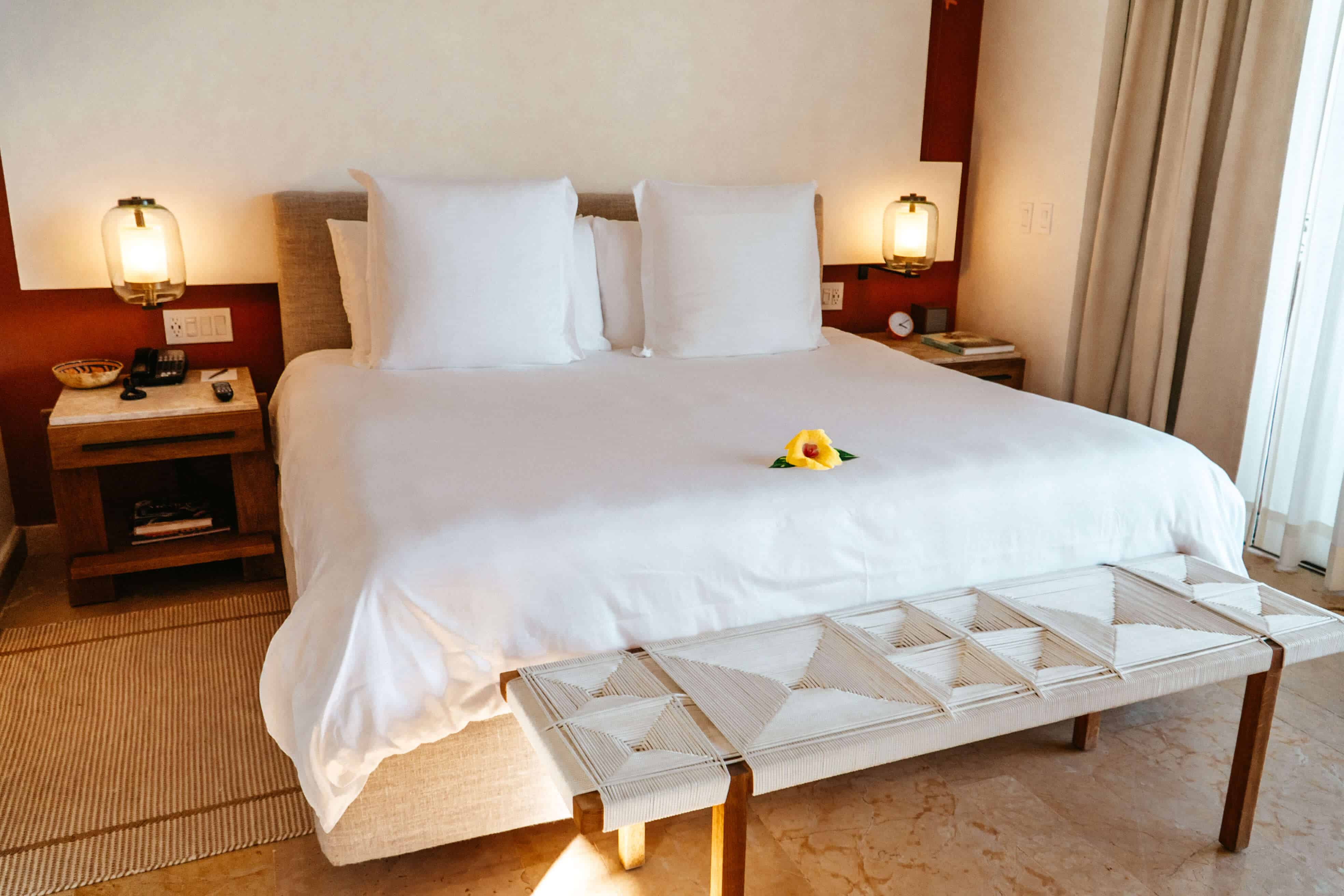 Bedroom of Beachfront Suite at Rosewood Mayakoba