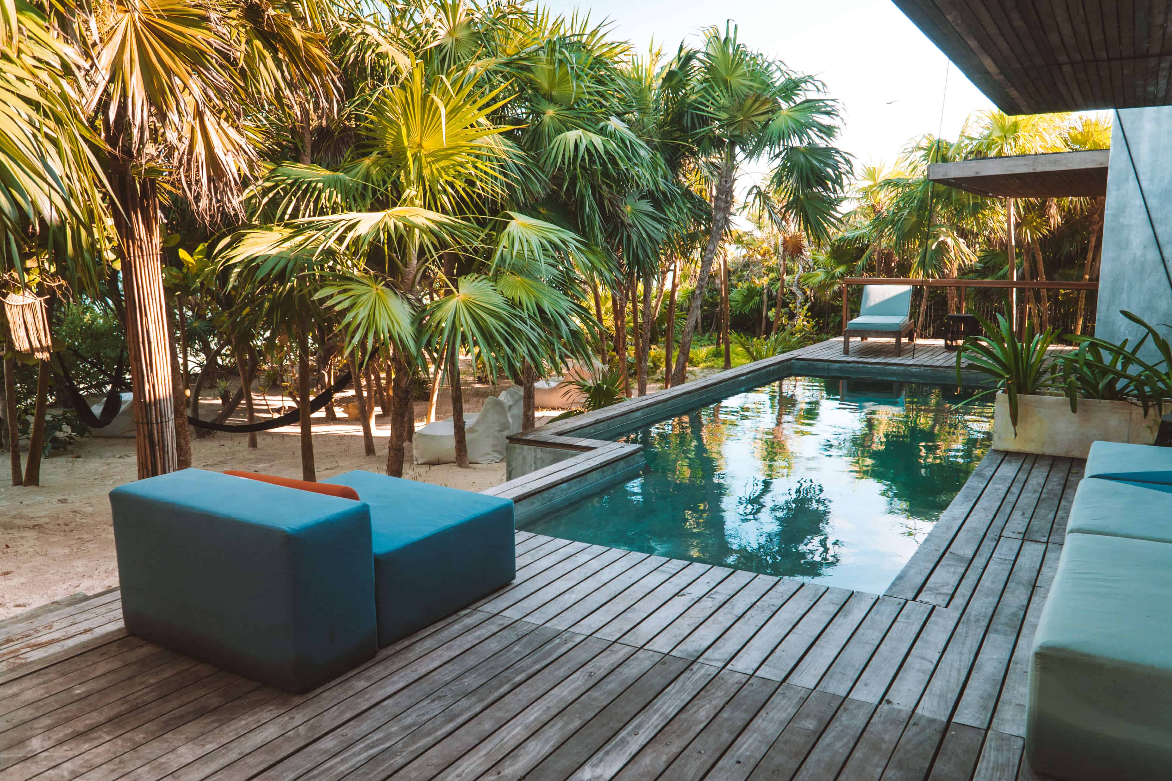 Pool at Casa Mam in Sian Ka'an, Mexico