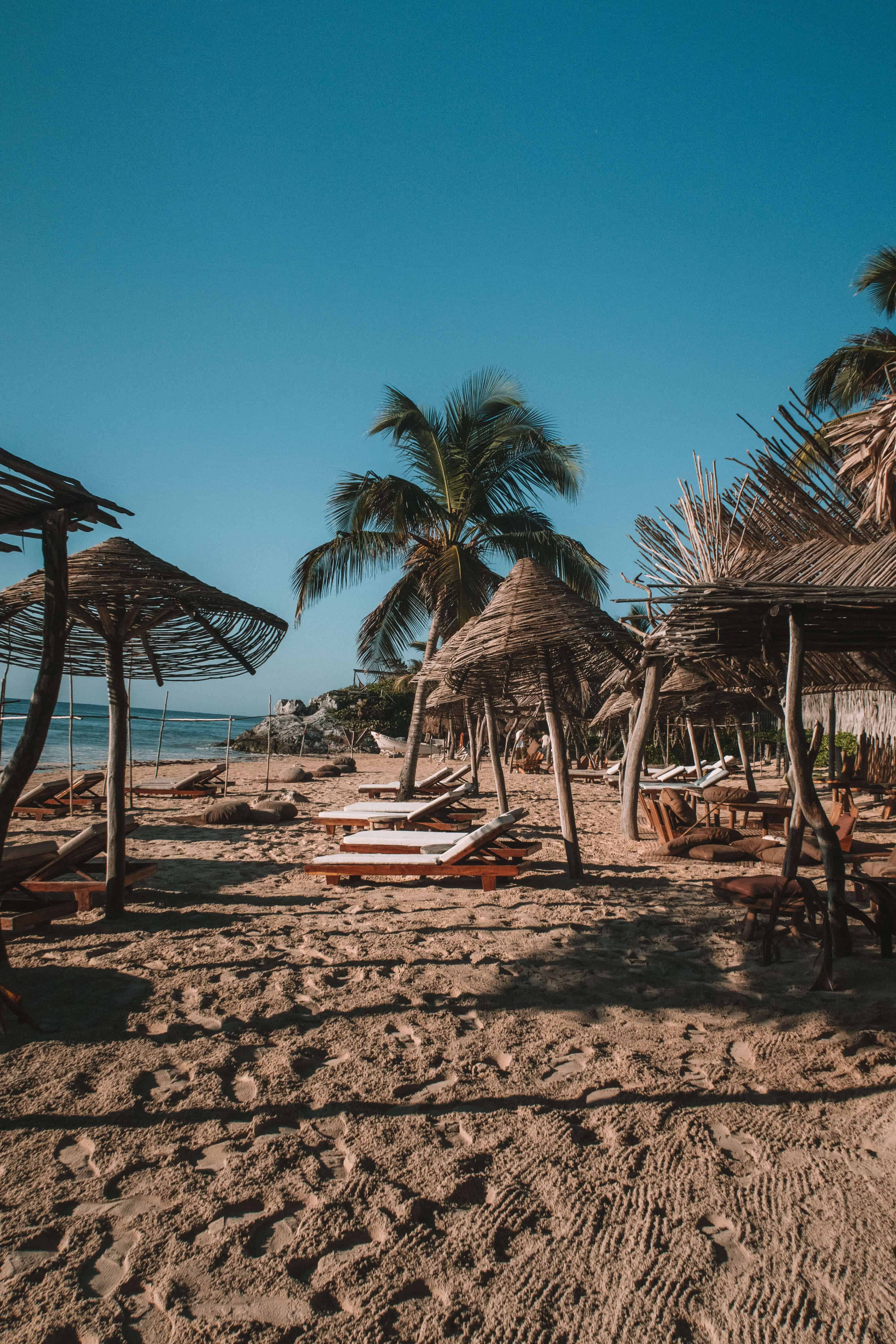 Beach at Azulik in Tulum, Mexico