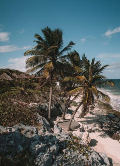 Beach at Azulik in Tulum, Mexico