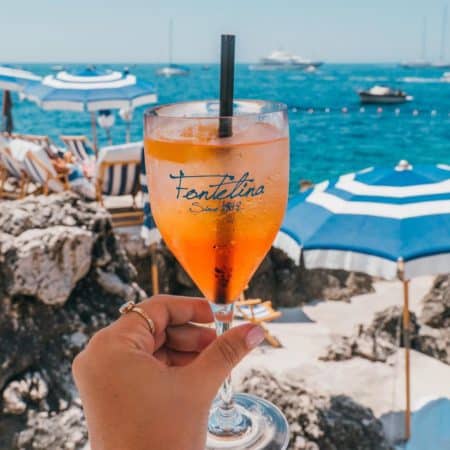 One Day in Capri Italy | Aperol Spritz at La Fontelina Beach Club