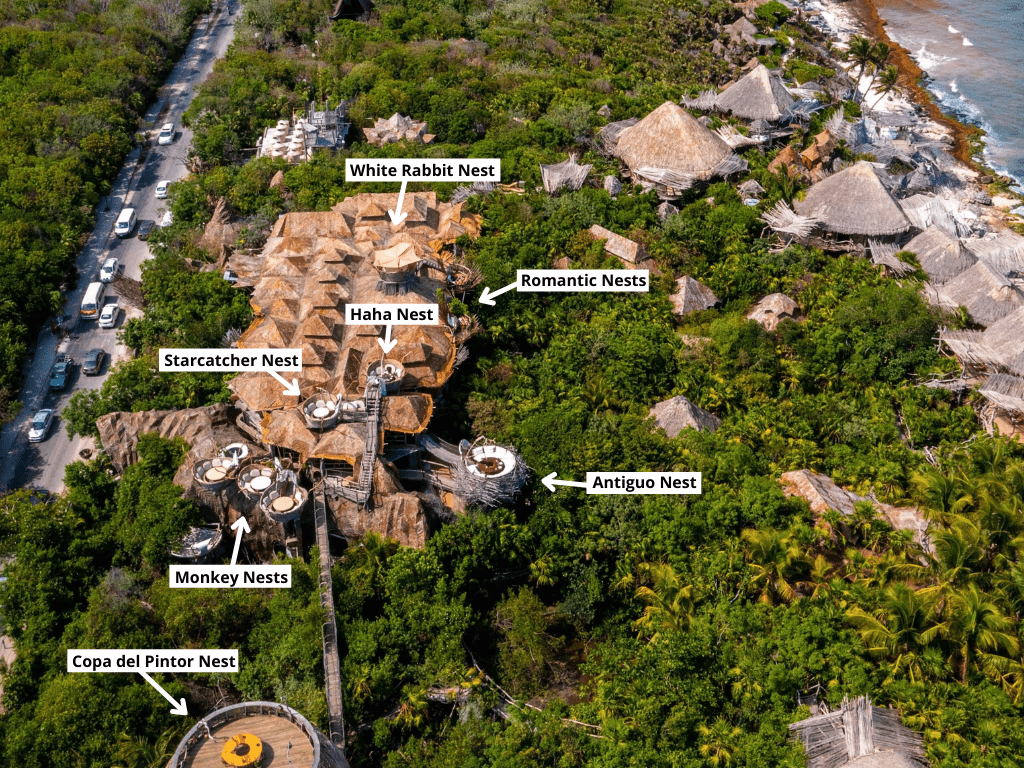 Nests at Kin Toh Azulik in Tulum, Mexico