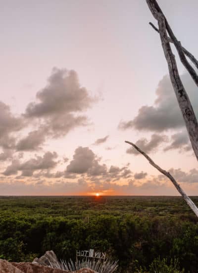 Sunset view from the White Rabbit Nest at Kin Toh Azulik