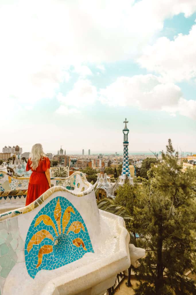 Visiting Park Guell in Barcelona, Spain