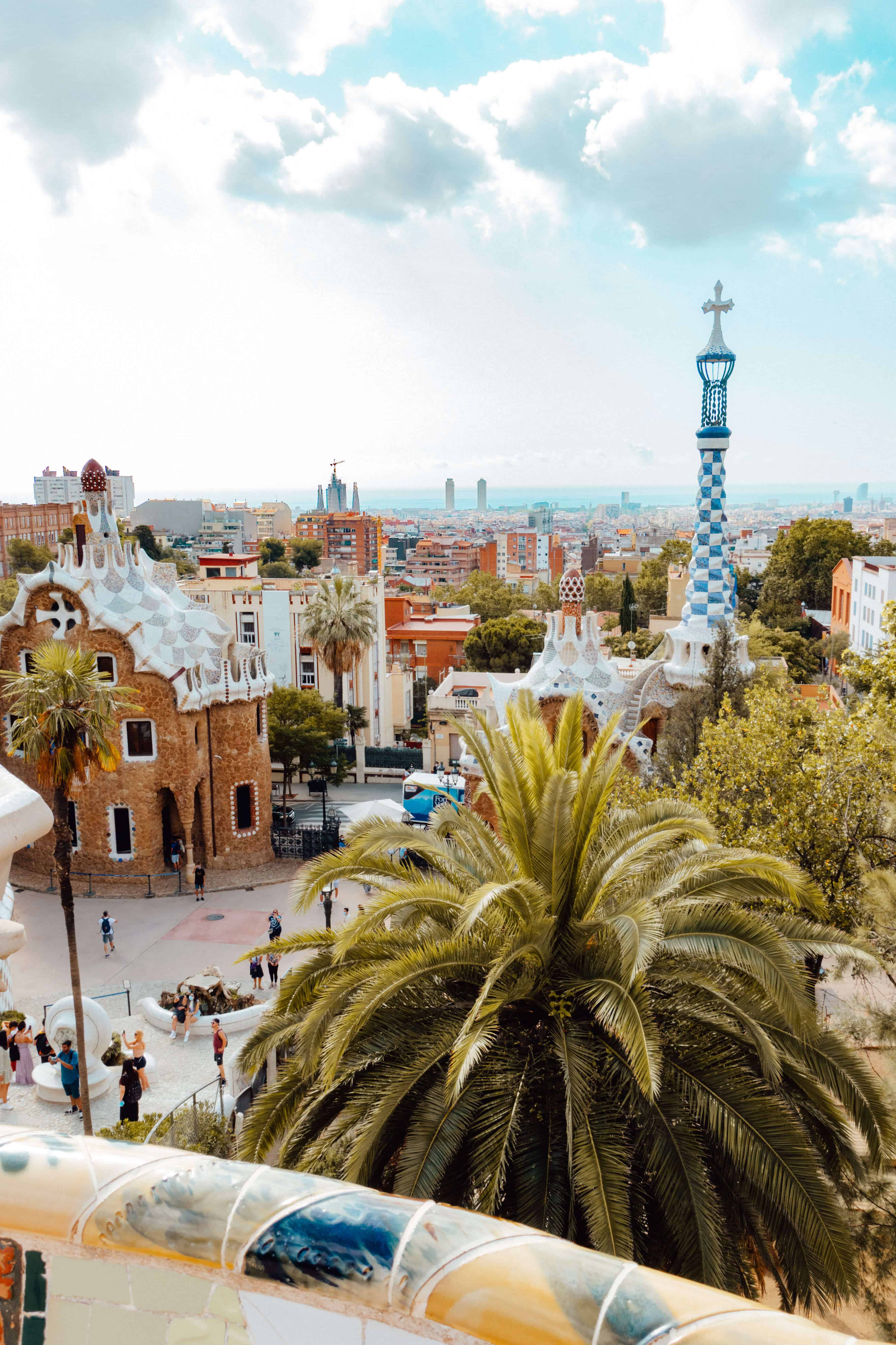 Visiting Park Guell in Barcelona, Spain
