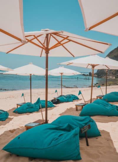 Loungers at Sundays Beach Club in Uluwatu