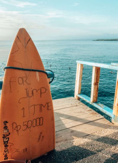 Cliff Jumping at Mahana Point Nusa Ceningan