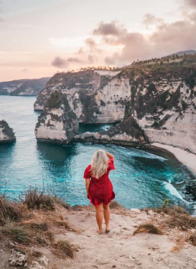 Watch Sunset at Diamond Beach Nusa Penida