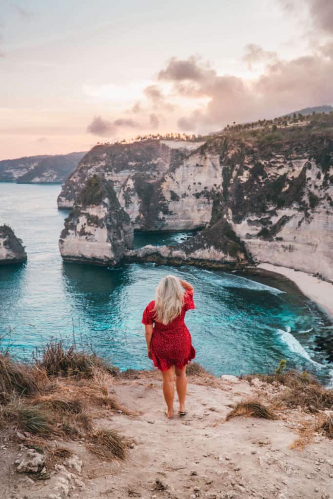 Watch Sunset at Diamond Beach Nusa Penida