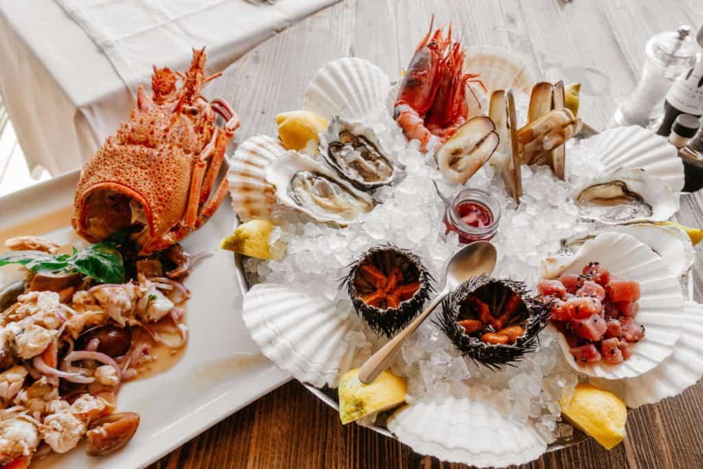 Seafood Platter and Lobster at La Scogliera