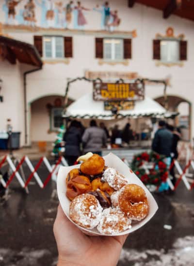 Donuts at the Festhalle during Christmas in Leavenworth