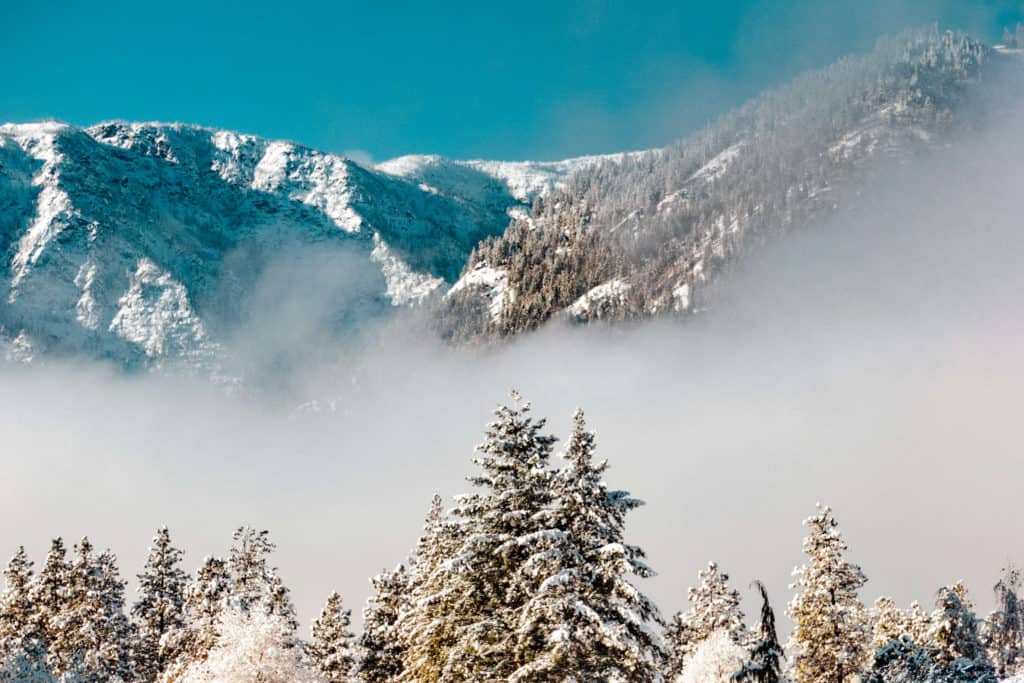 Snow on the Cascade Mountains