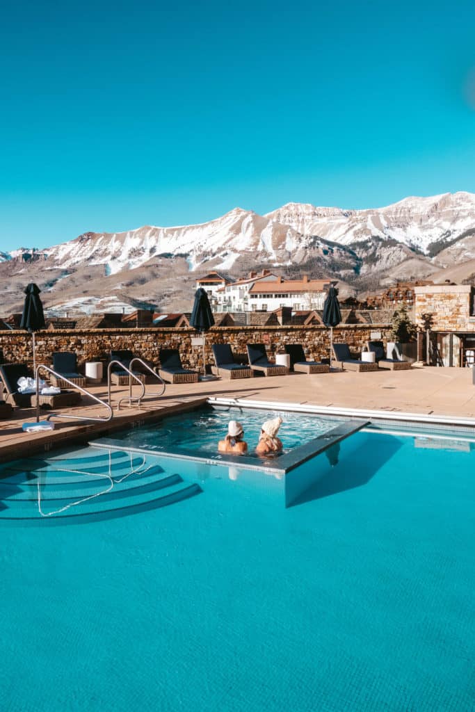 Pool at the Madeline Hotel in Telluride | Things to do in Telluride in the Winter