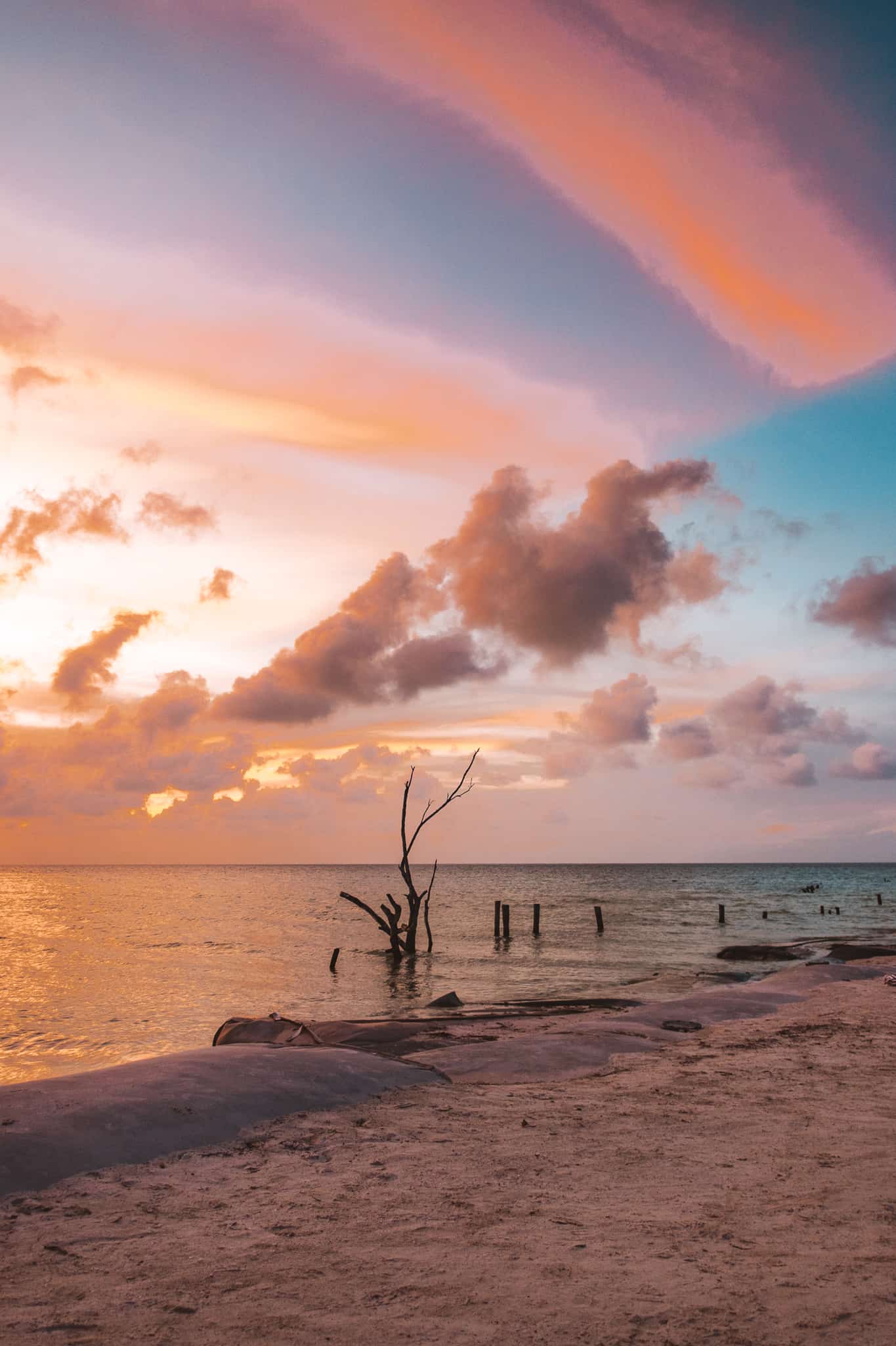 Sunset views from the beach club