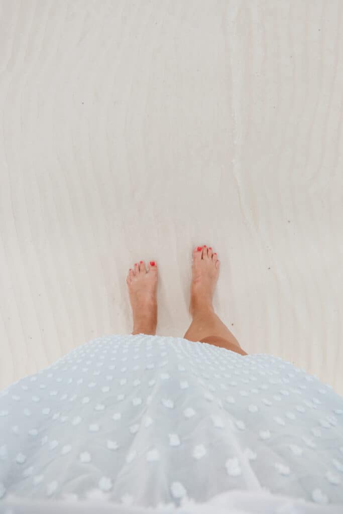 Feet in the sand