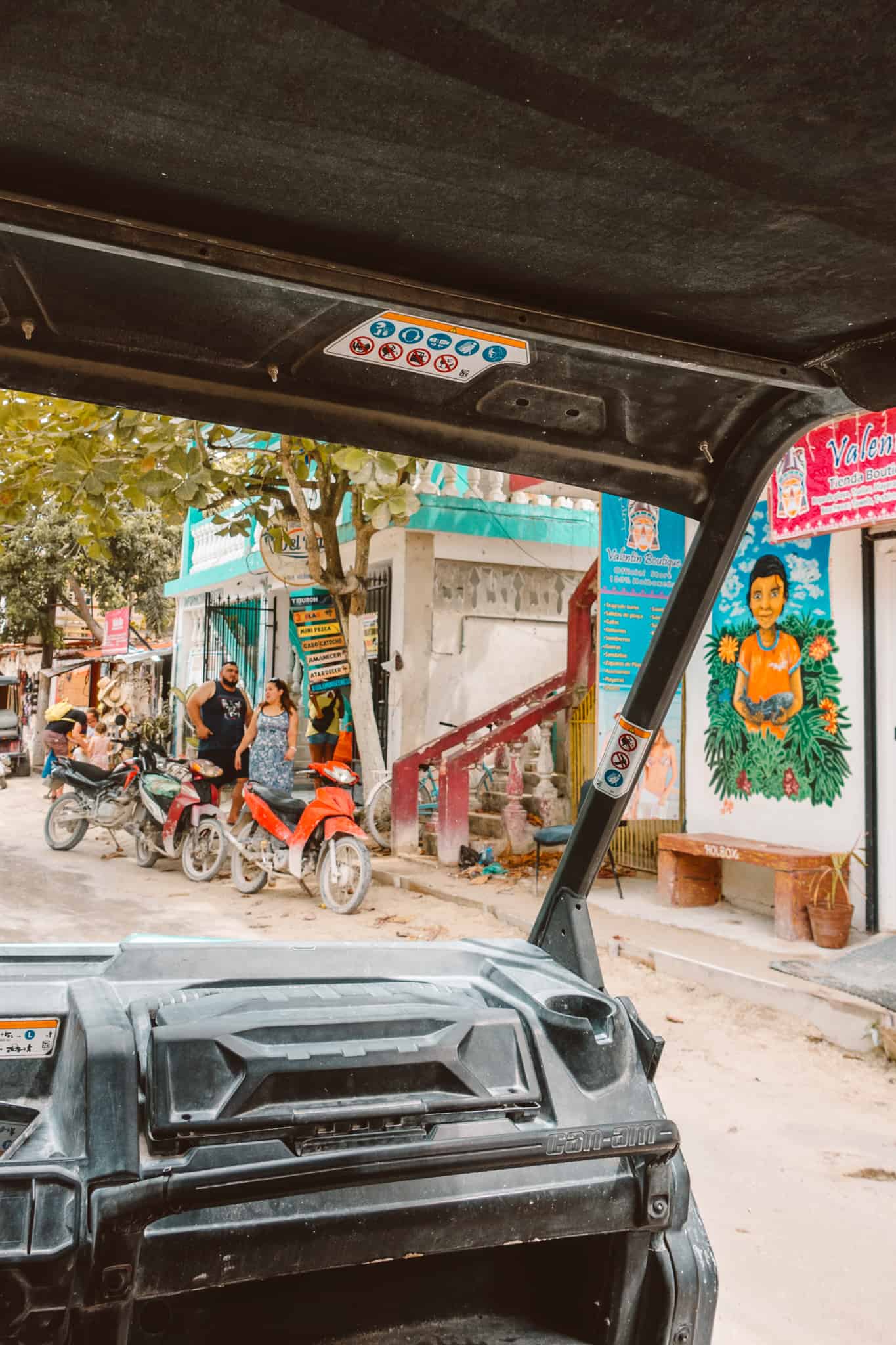 Street view from the golf cart