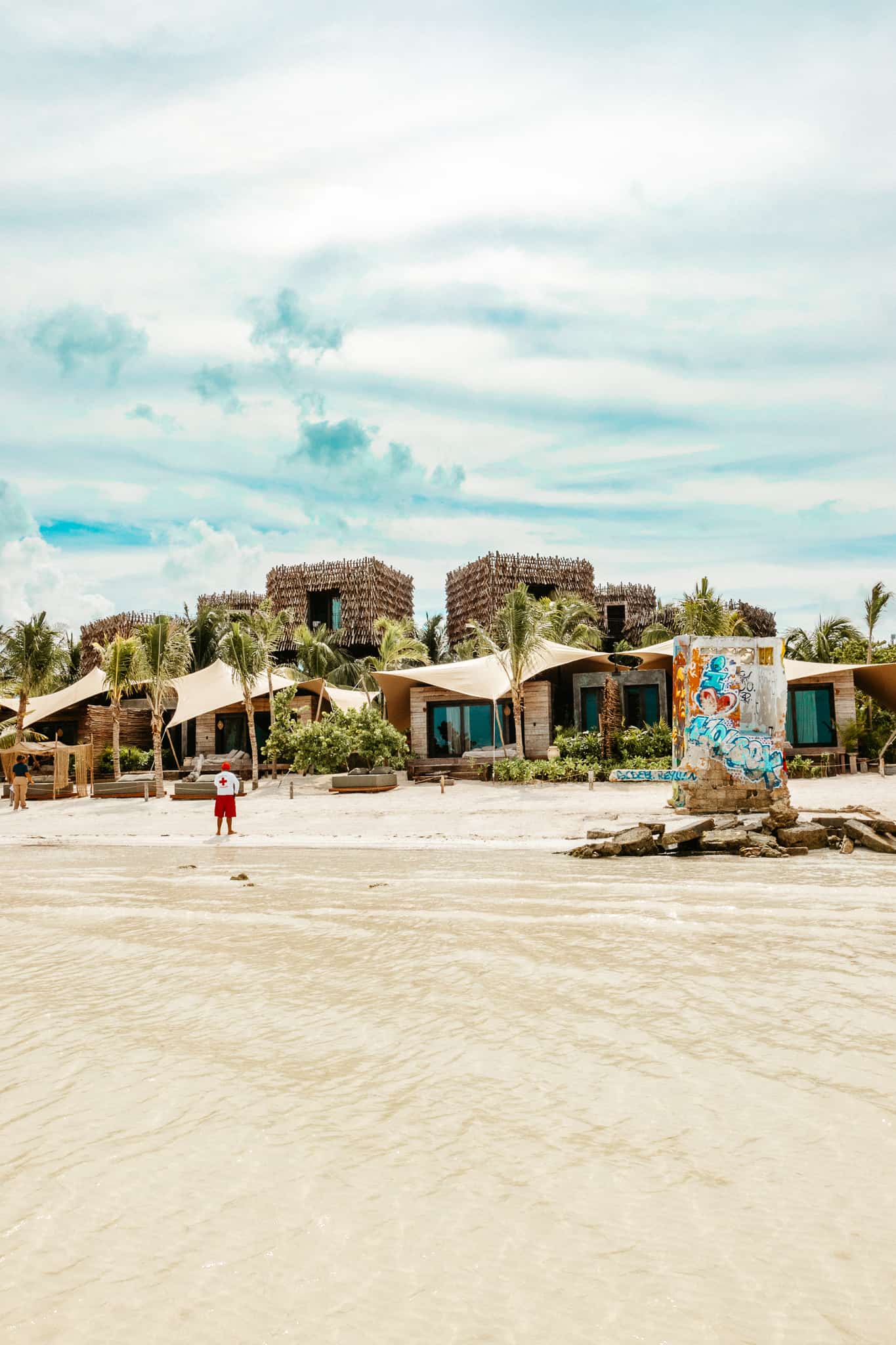 Beach at Nomade Holbox with view of Oceanfront and Treehouse Suites