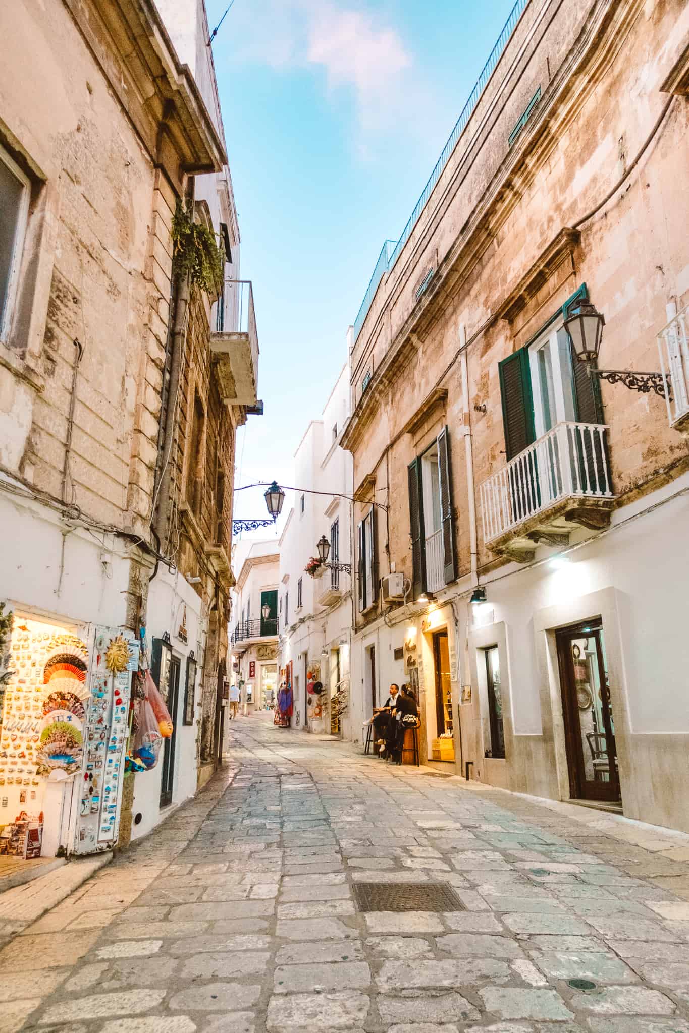 Charming street of Ostuni, Italy