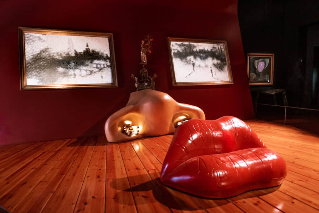 Face of Mae West Which Can Be Used as an Apartment by Salvador Dali at the Dali Theatre Museum in FIgueres
