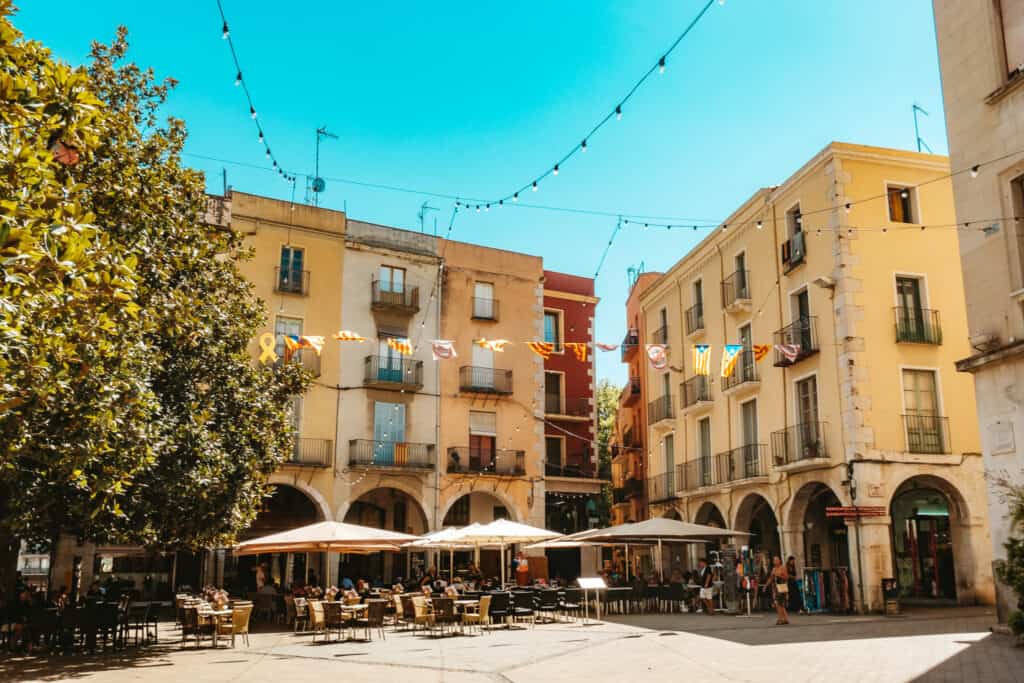 Town square in Figueres, Spain