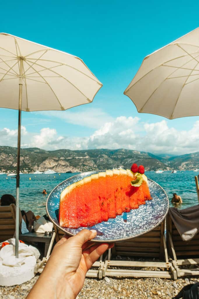 Watermelon plate at Paloma Beach