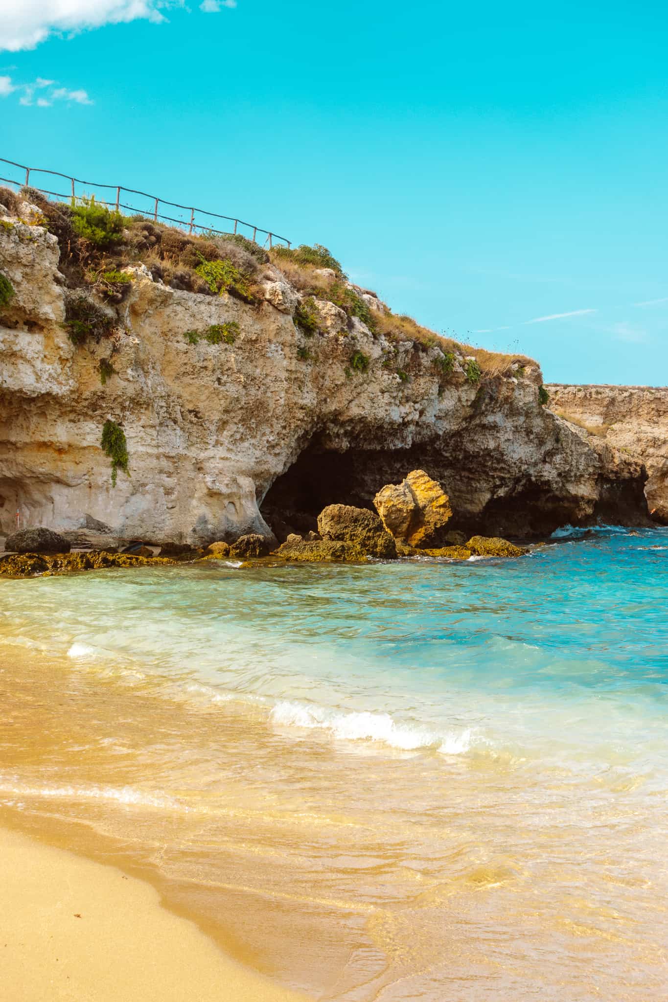 Sea at Beach Club at Cala Corvino in Monopoli