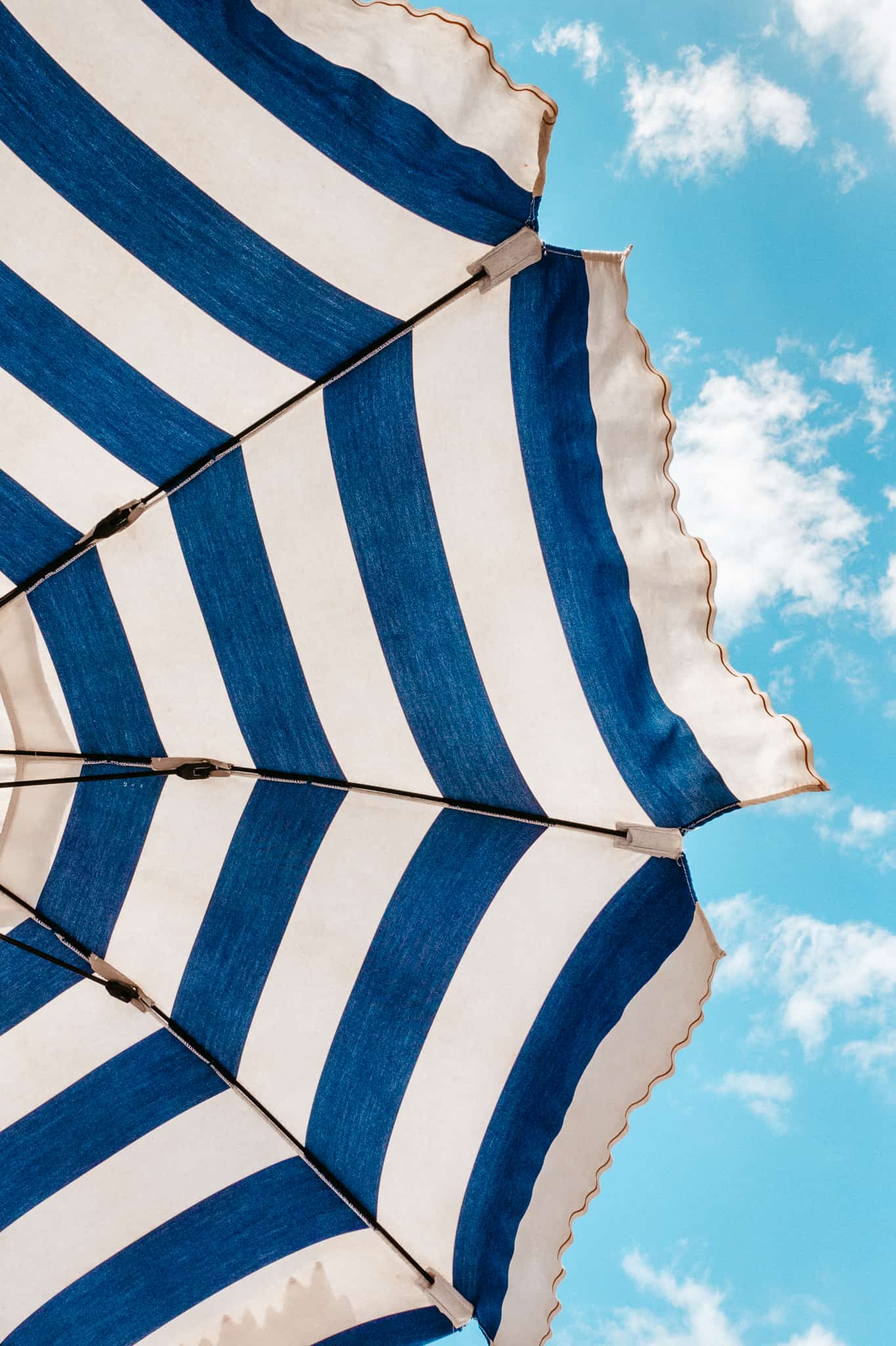 Umbrella at Beach Club at Cala Corvino in Monopoli