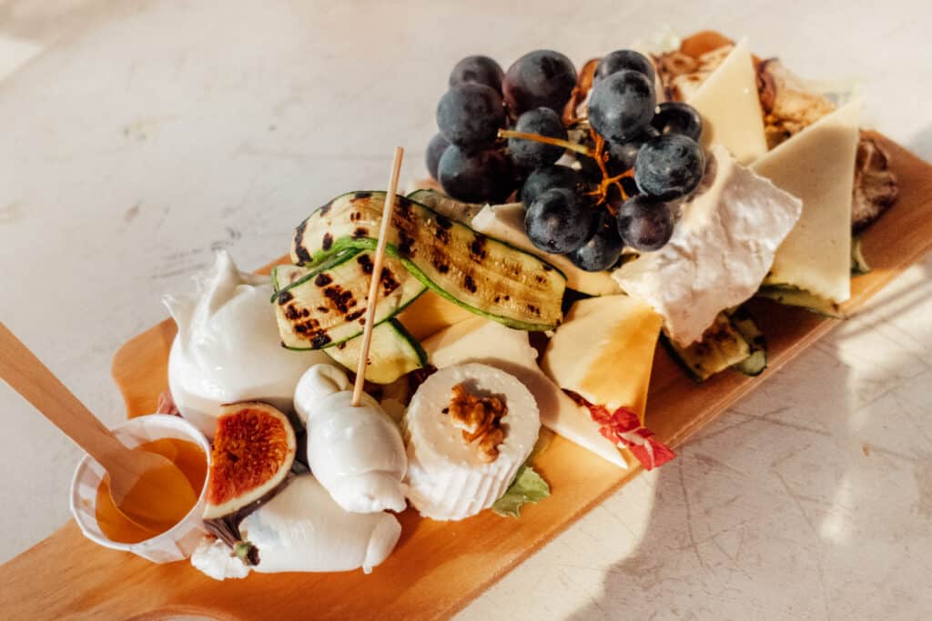 Cheese board at Borgo Antico in Ostuni