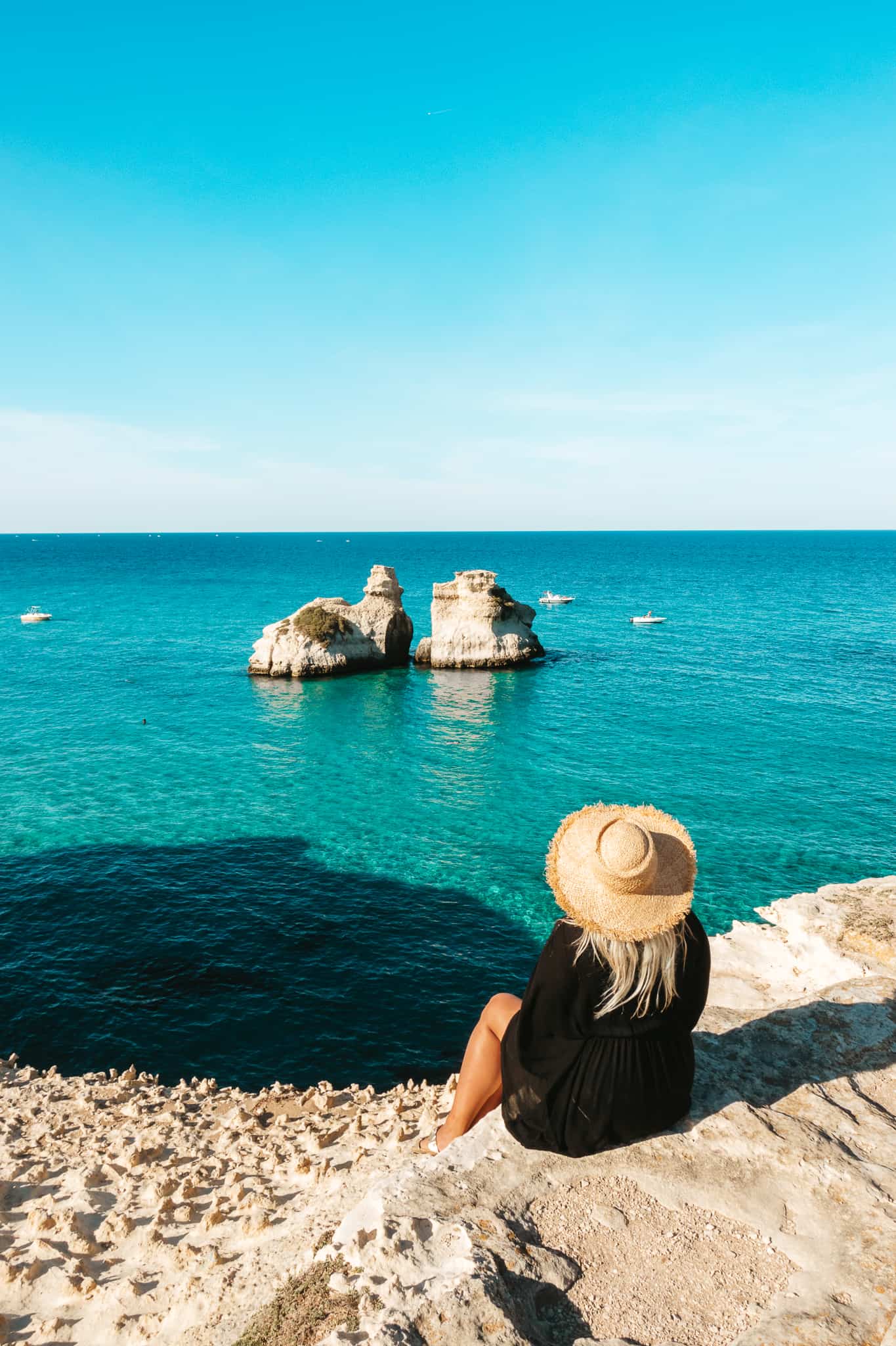 Taking in the views of Le Due Sorelle at Torre dell'Orso