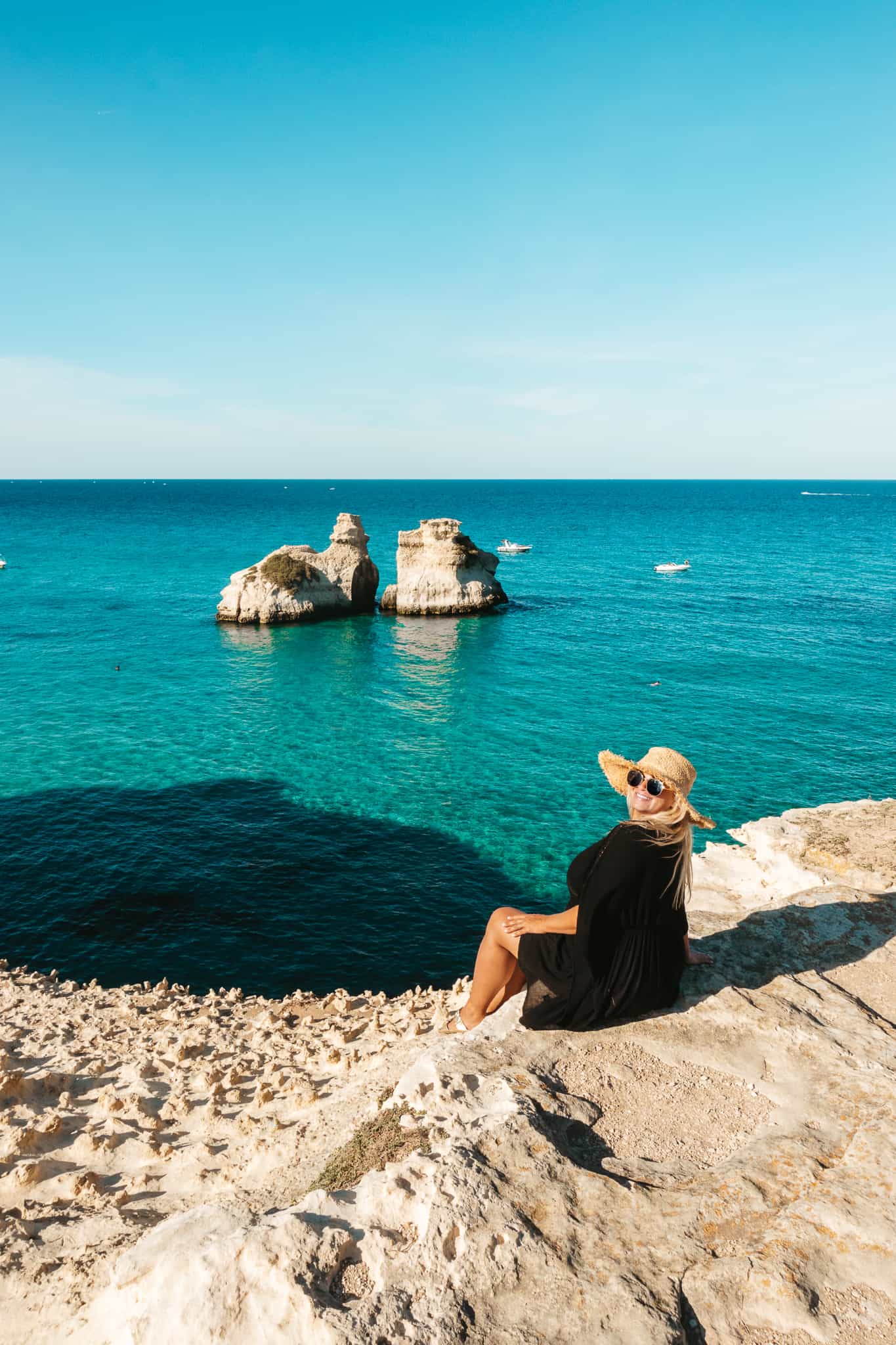 Taking in the views of Le Due Sorelle at Torre dell'Orso