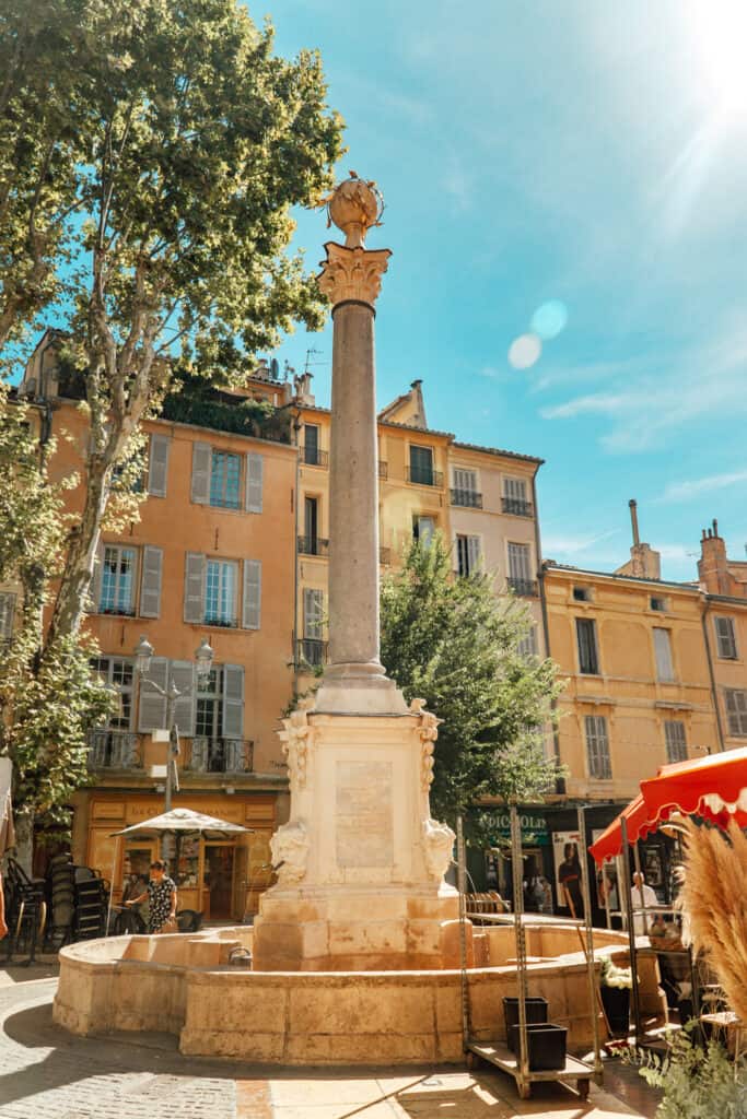 Town square in Aix-en-Provence, France