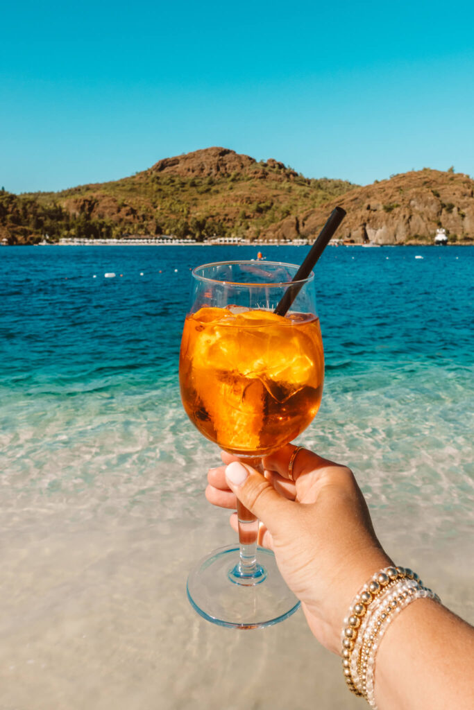 Aperol spritz at D Maris Bay