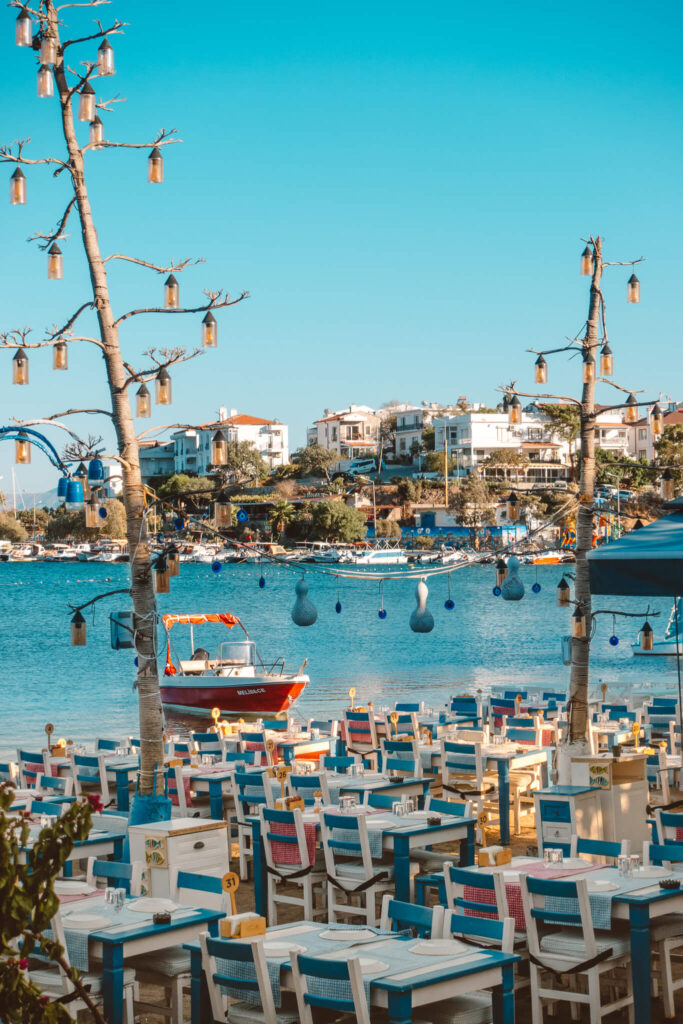 Waterfront restaurant in Datca, Turkey