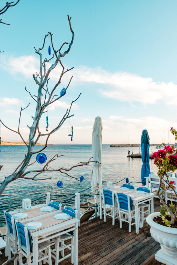 Waterfront restaurant in Datca, Turkey