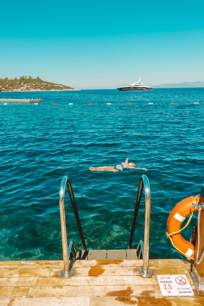 Private beach cabana of Mandarin Oriental Bodrum