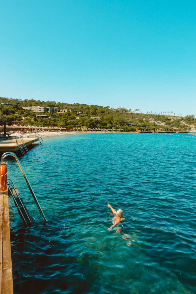 Private beach cabana of Mandarin Oriental Bodrum